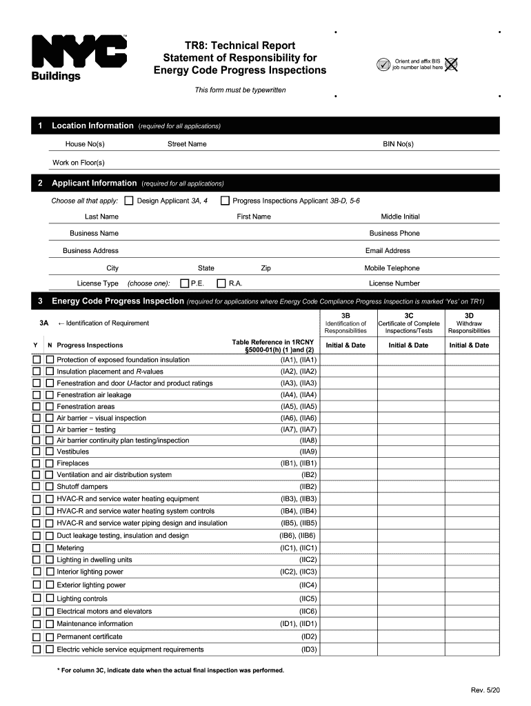 TR8 Technical Report  Form