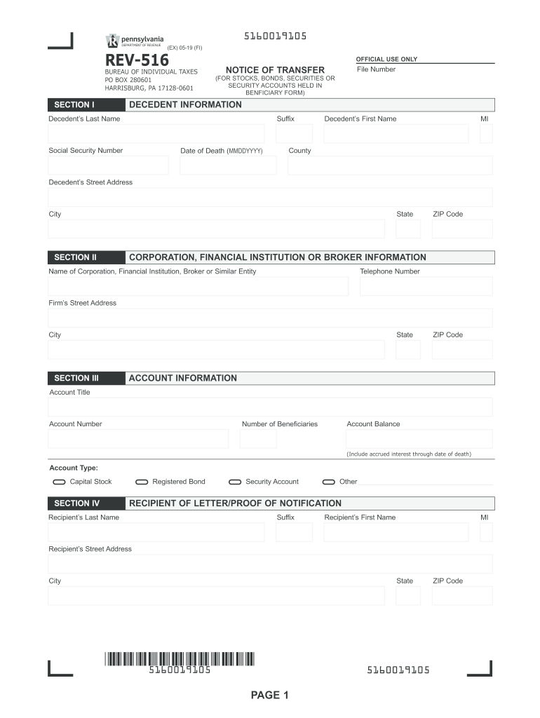  Pa Rev 516 2019-2024