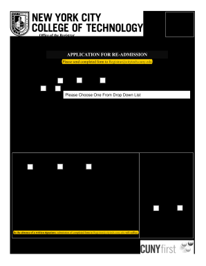 Citytech Registrar  Form