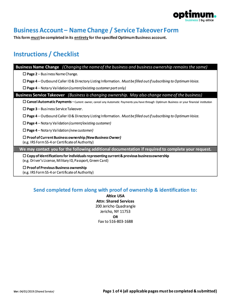  Optimum Business Form 2019-2024