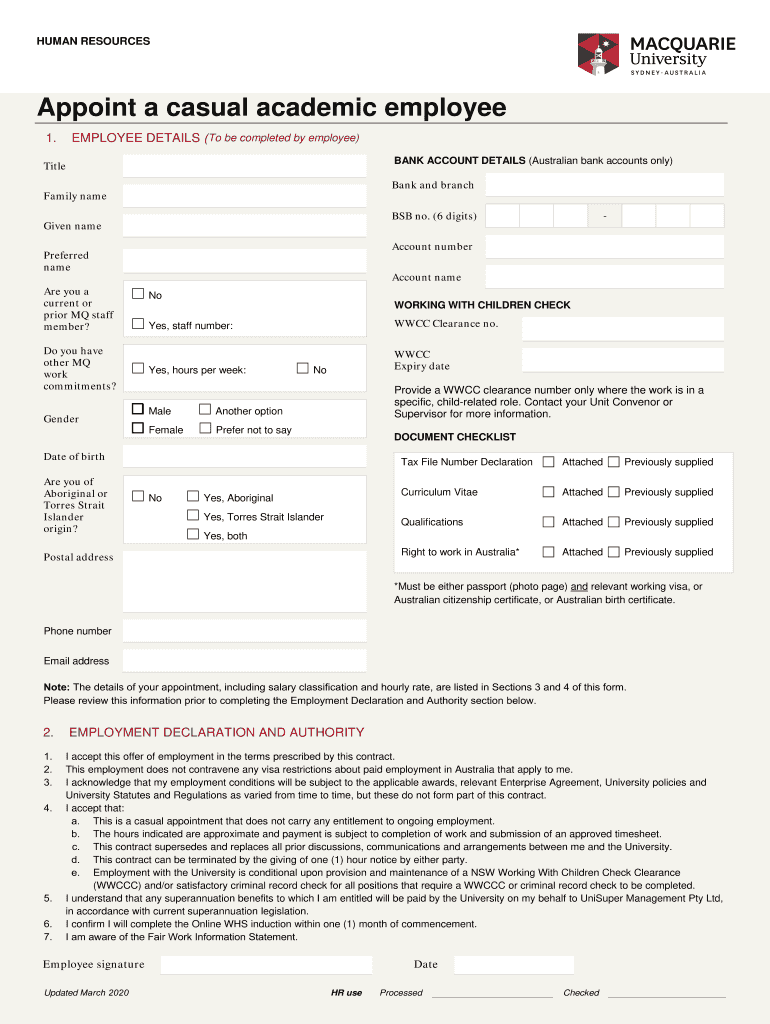 New Employee Form SmartPayroll