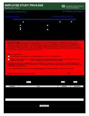  Employee Study Privilege Request Form Colorado State 2020-2024