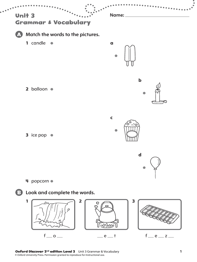 Oxford Discover 6 Worksheets  Form