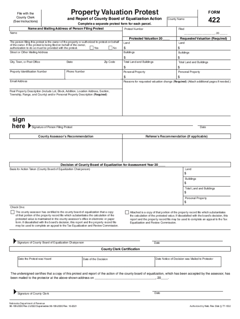  Property Protest Form 2021-2024