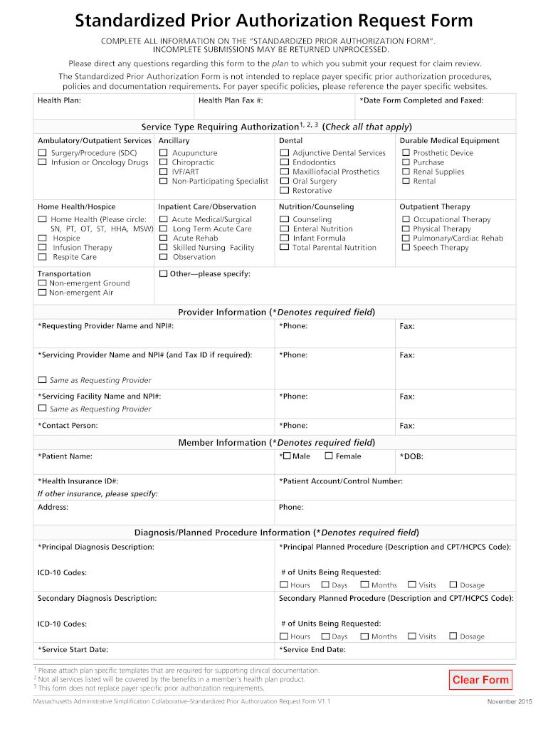  Medication Prior Authorization Request Form Tufts Health Plan 2015-2024