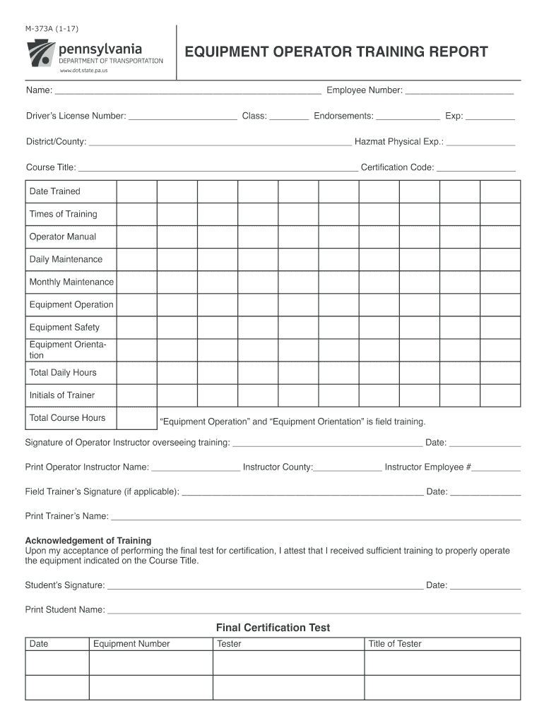 M 373A  Form