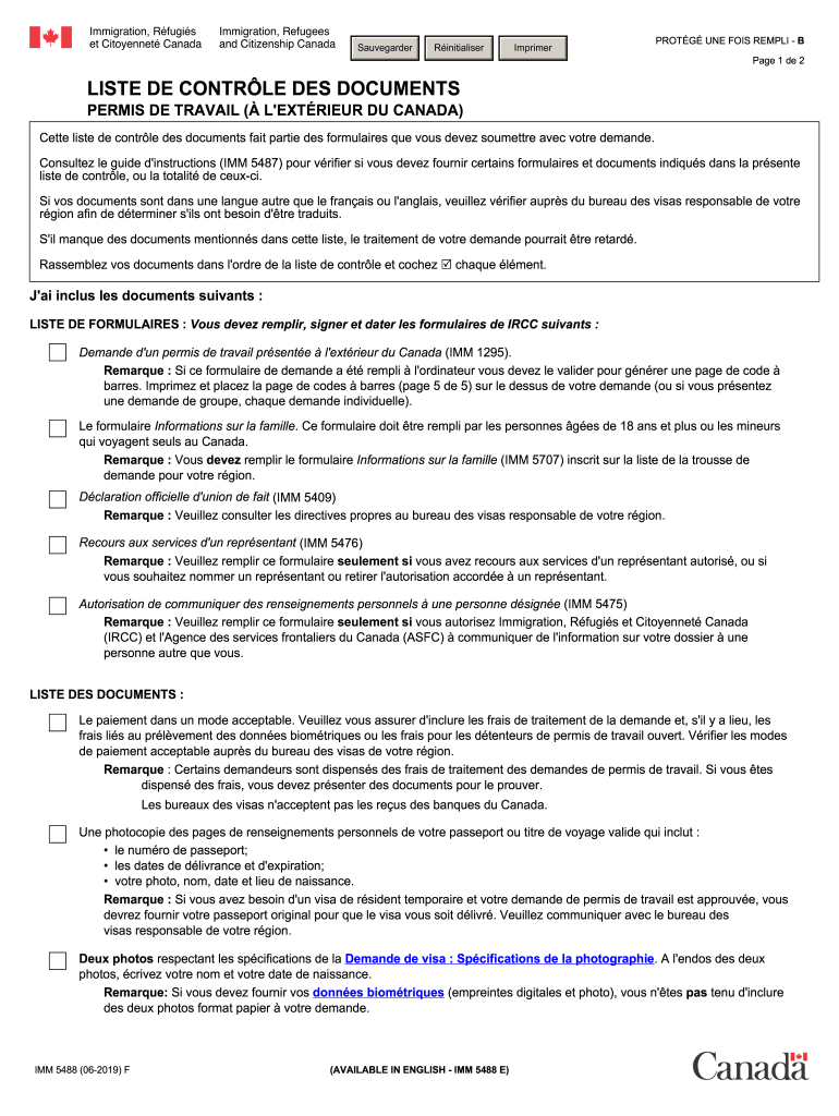  PERMIS DE TRAVAIL L'EXTRIEUR DU CANADA 2019-2024