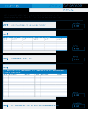 Chase Bank Statement Editable  Form