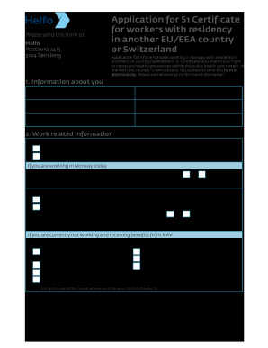 Helfo S1 Form