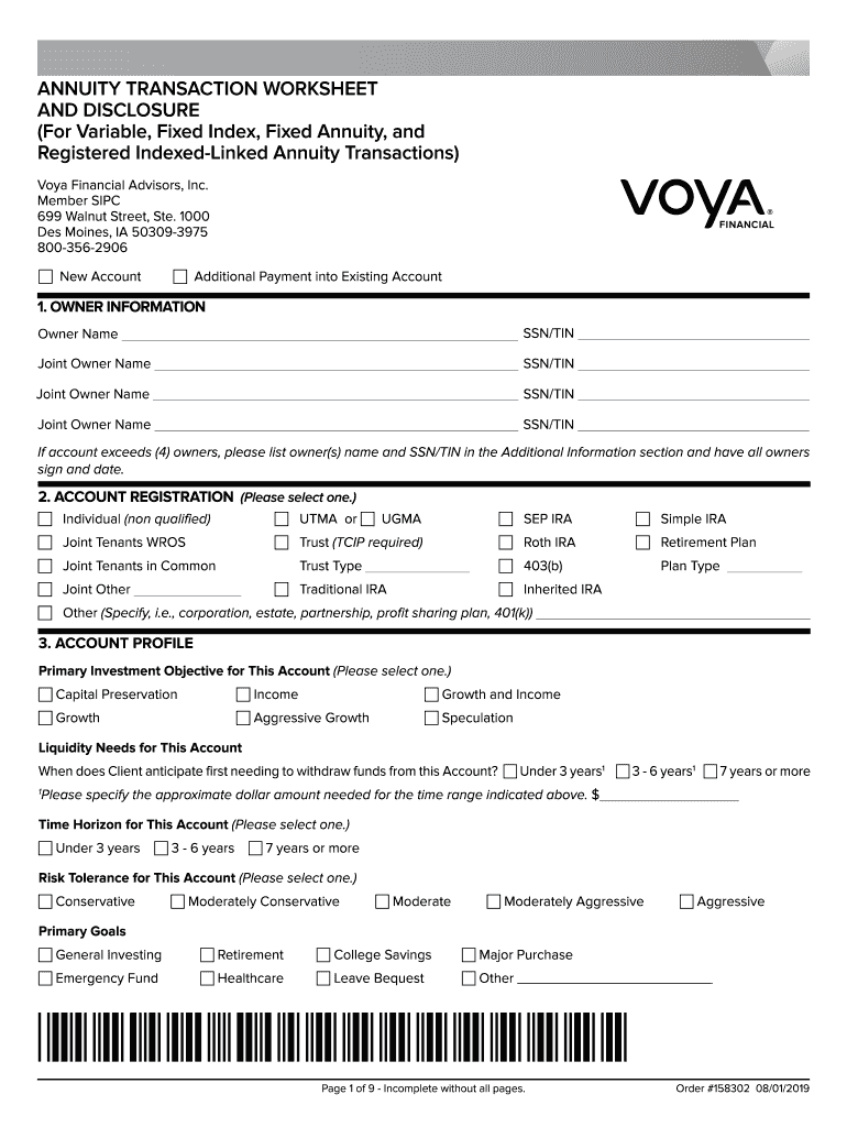  Other Disclosures Voya Financial Advisors, Inc 2019