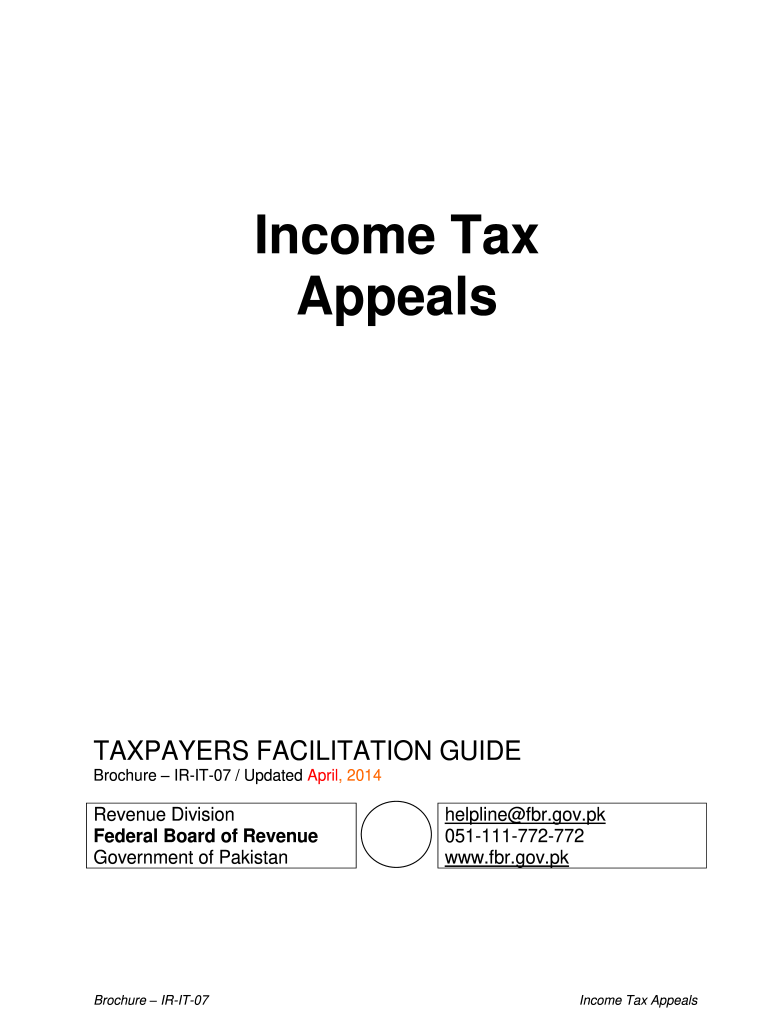 The Federal Levy on Income Income Tax is Governed by the Income Tax Ordinance, with Effect from July 01,  Form