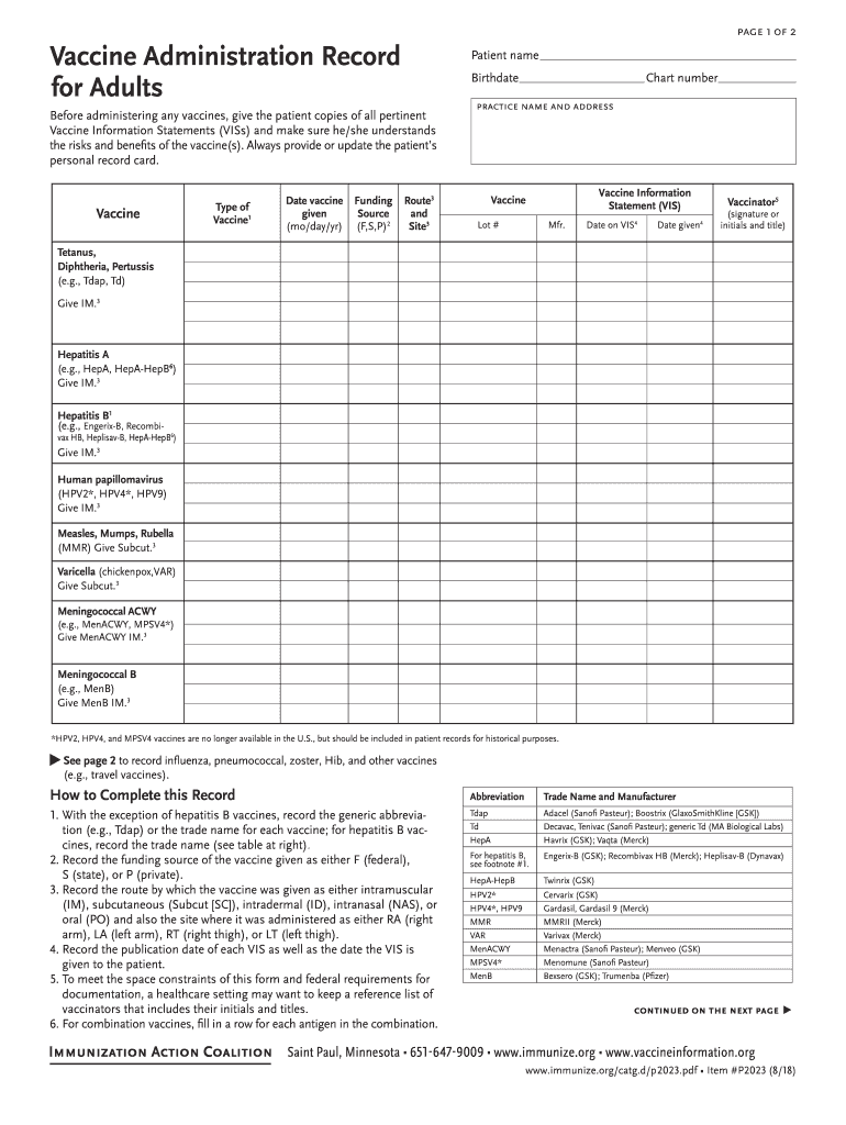 Vaccine Record Get Fill Out and Sign Printable PDF Template signNow
