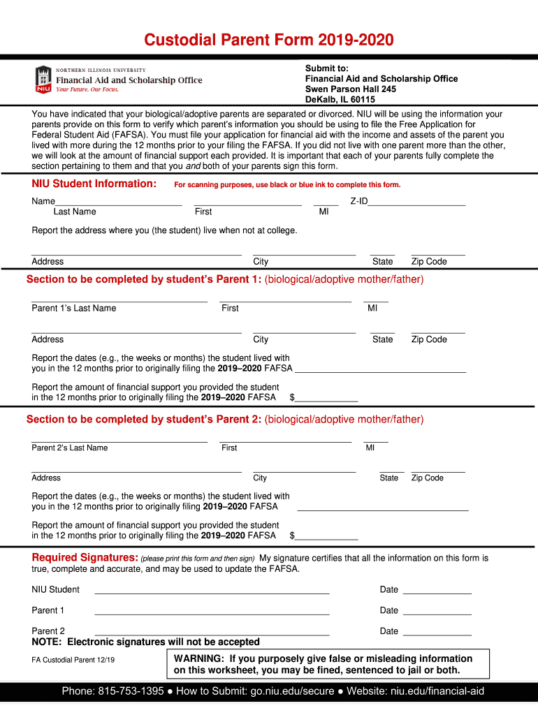  Undergraduate Financial Aid Application and Instructions 2019-2024