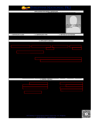 PNPKI Individual Certificate Application  Form