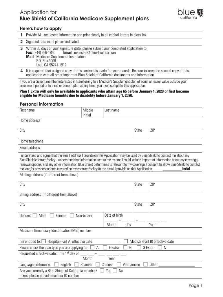  C12687 FF7 20REF1931107 20 Med Supp Application Form Fillable 2020-2024