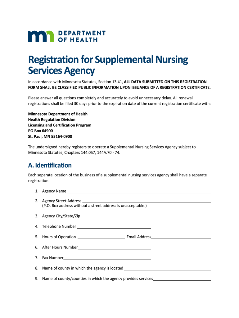 Board Nursing Department  Form