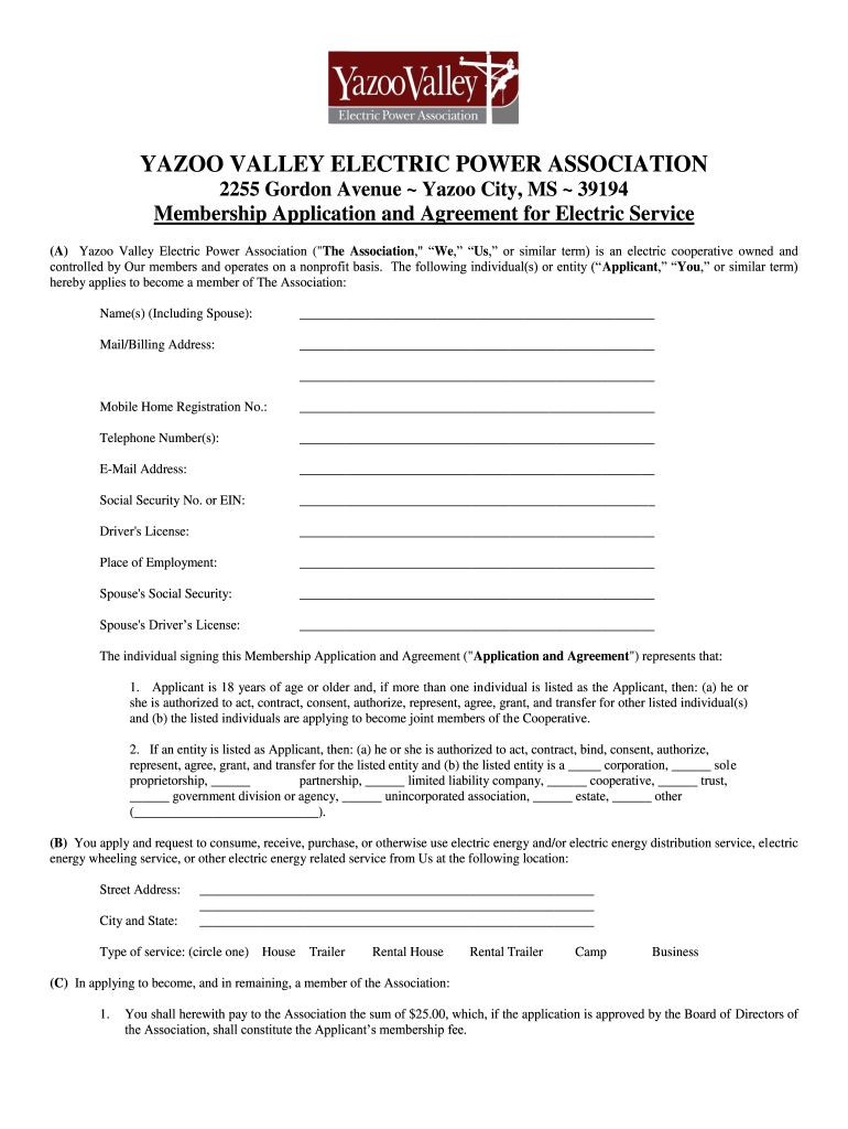 Yazoo Valley Fill Online, Printable, Fillable, BlankPDFfiller  Form