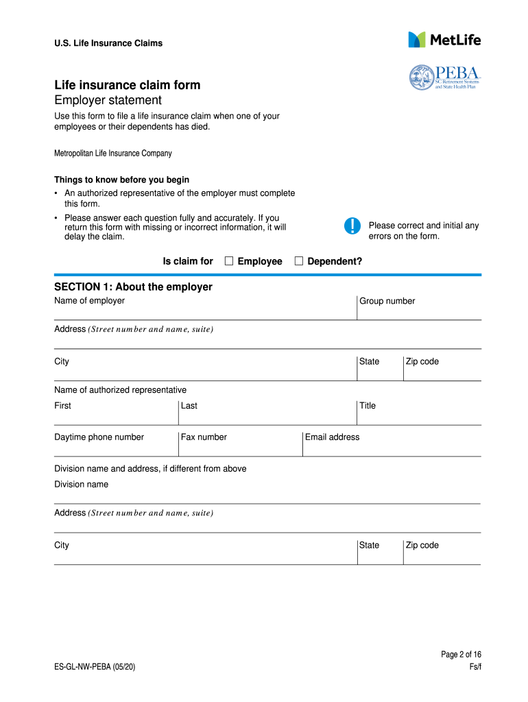 Sc Public Employee Benefit Authority  Form