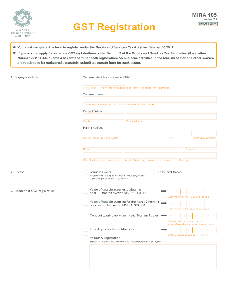 Mira 105 Form