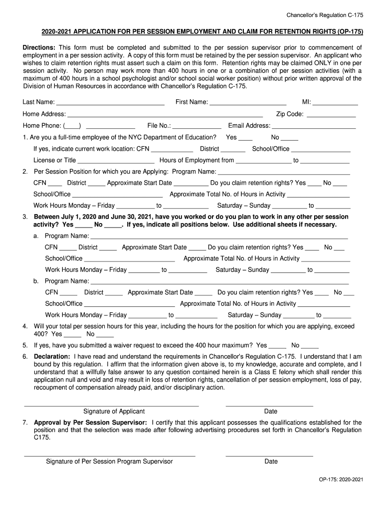 Op175 Form