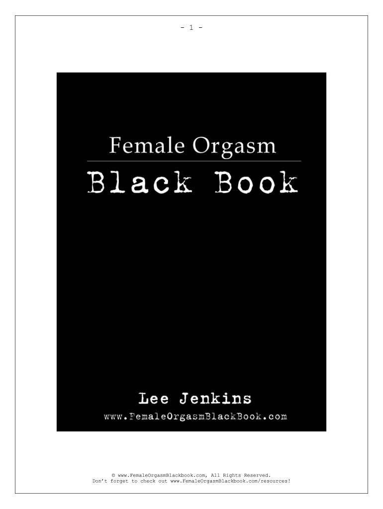 !!Female Orgasm Blackbook DOC  Form