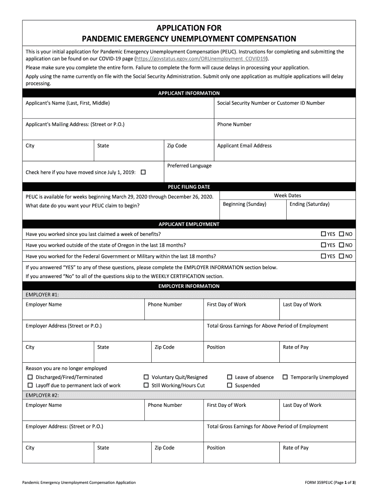 PEUC Application  Form