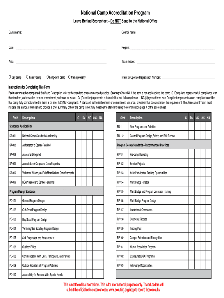 NCAP Score Sheet Base3 DOCX  Form