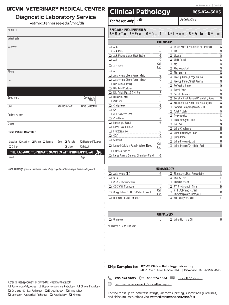  Clinical Pathology UTCVM 2020-2024