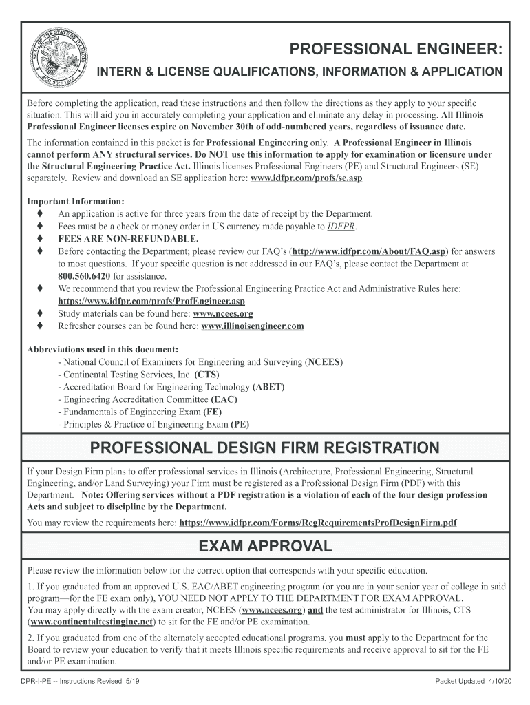  Instruction Sheet Physician Licensure by IDFPR Com 2020-2023