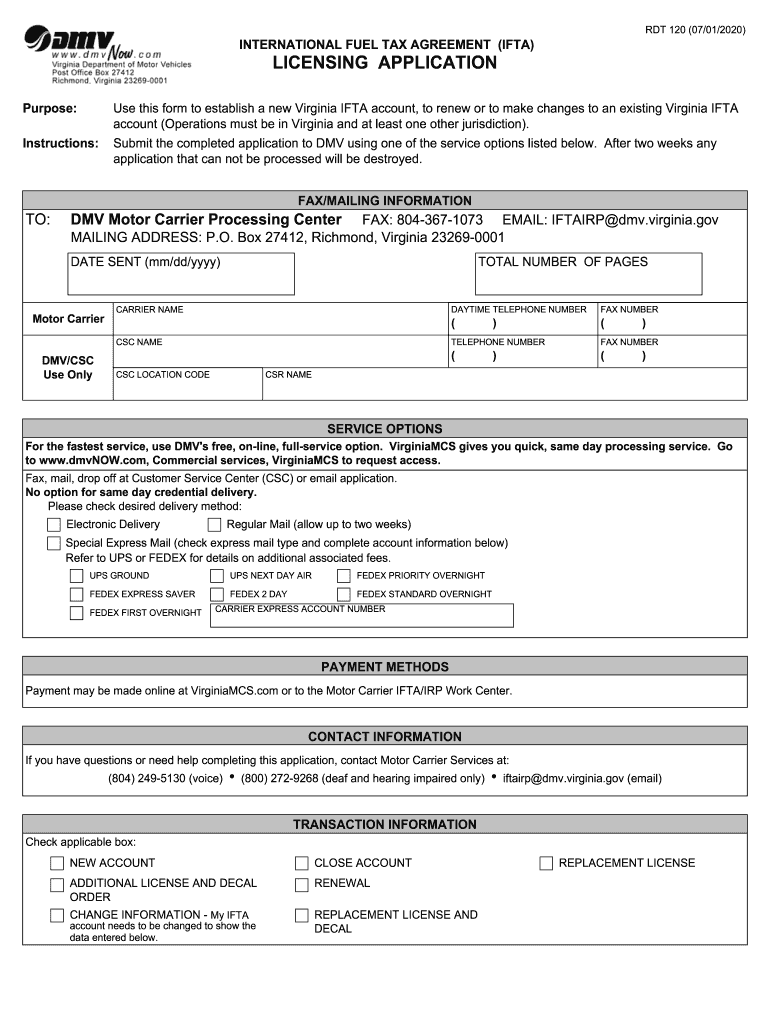 How to Apply for IFTA Virginia Department of Motor Vehicles  Form