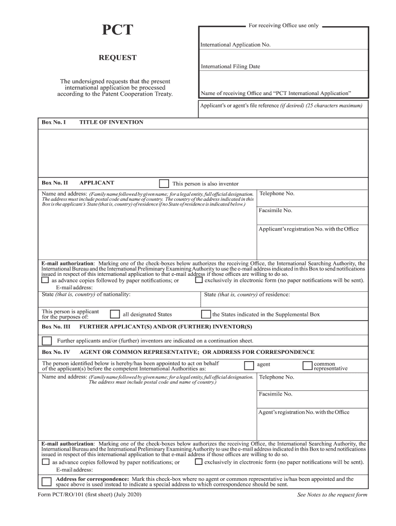  Filing a New International Application under PCT United 2020-2024