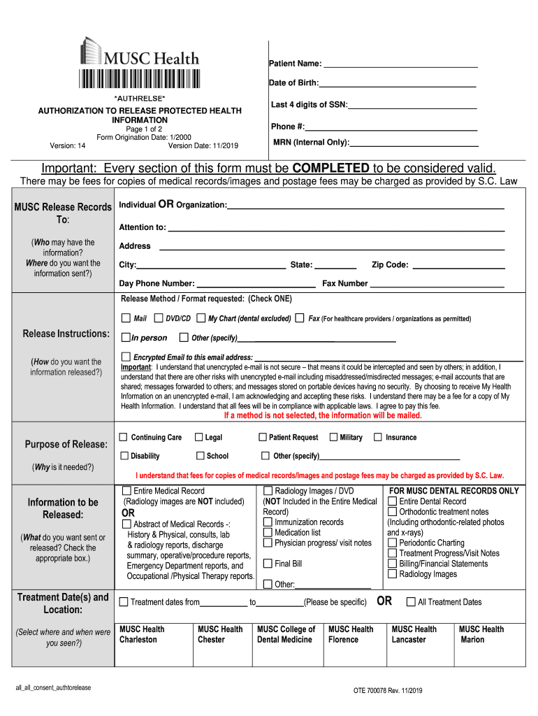 Get and Sign MRN Internal Only 2019-2022 Form