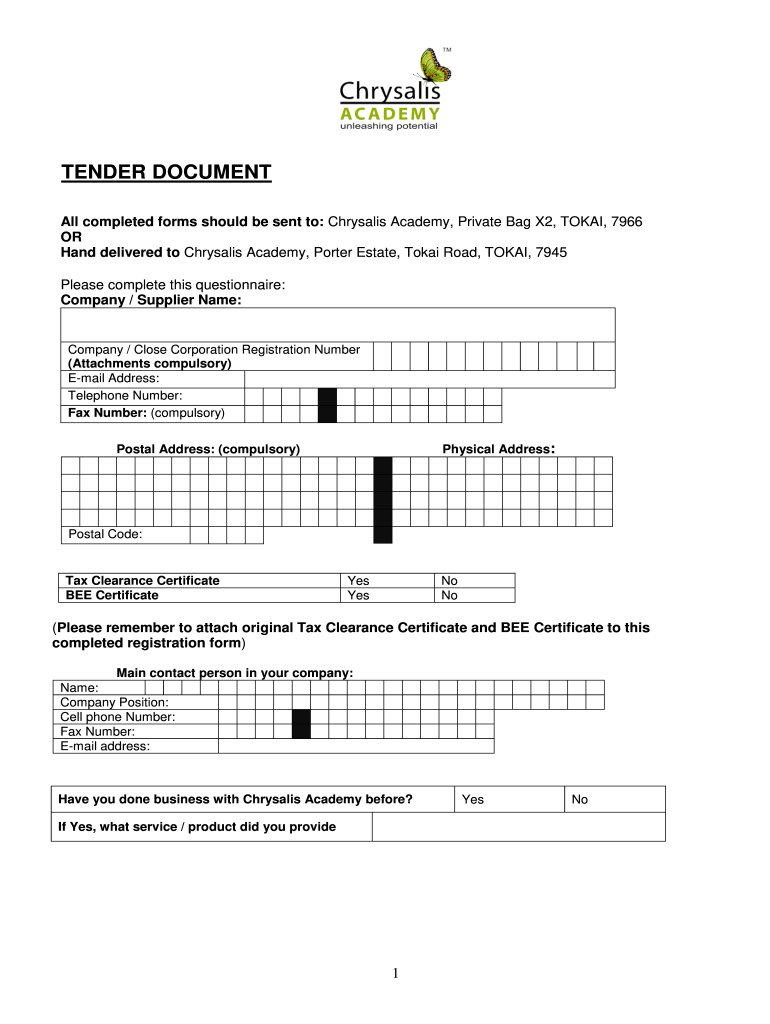 Chrysalis Academy Online Application  Form