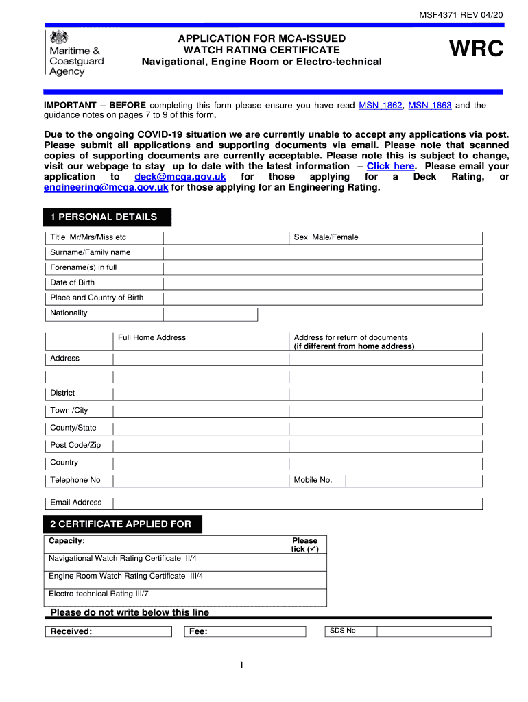  How to Apply for a Watch Rating Certificate GOV UK 2020