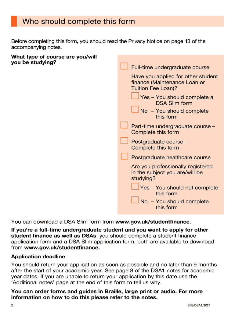 DSA1 Form