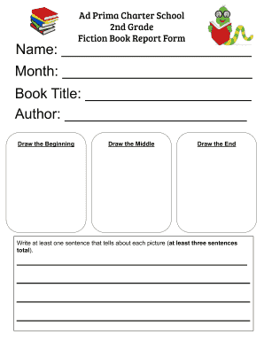 Book Reports for 2nd Graders  Form