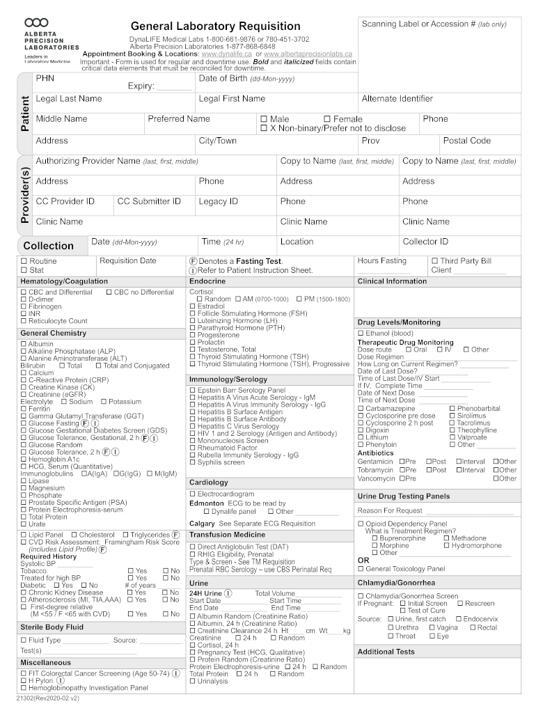 General Laboratory Requisition  Form