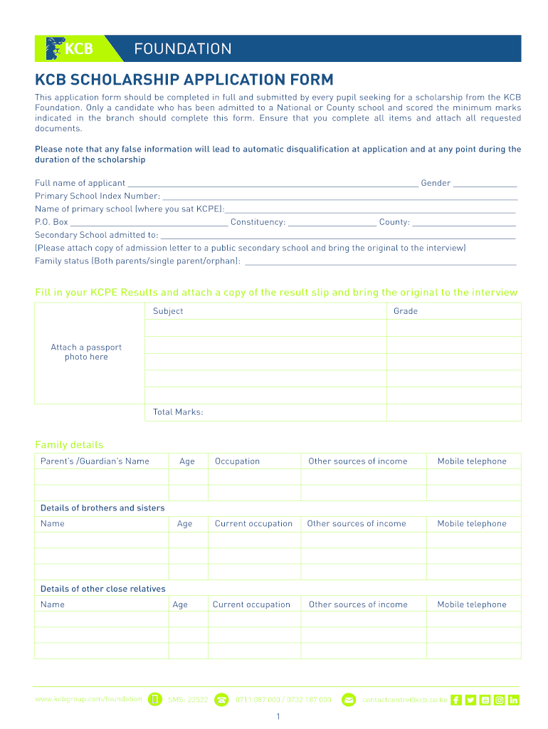 8 Scholarship Application Form Templates PDF