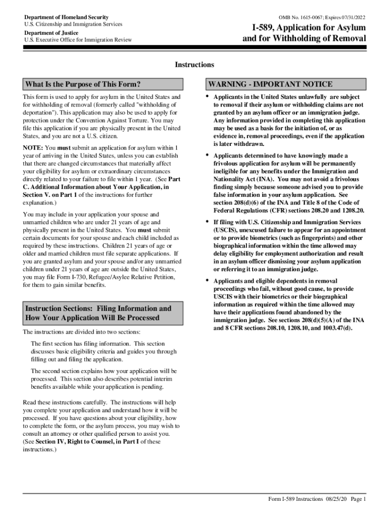 How to Fill Out Form I 589