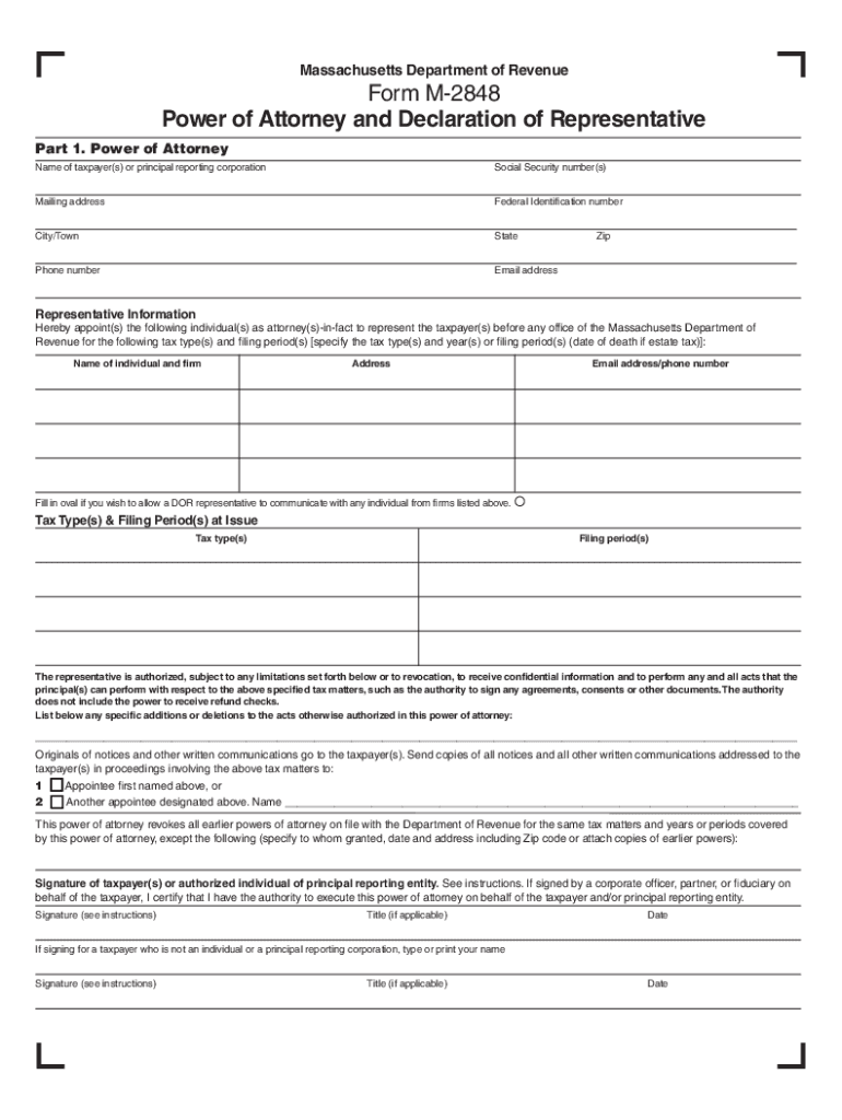 Rev 714Form M2848 Power of Attorney and Declarat