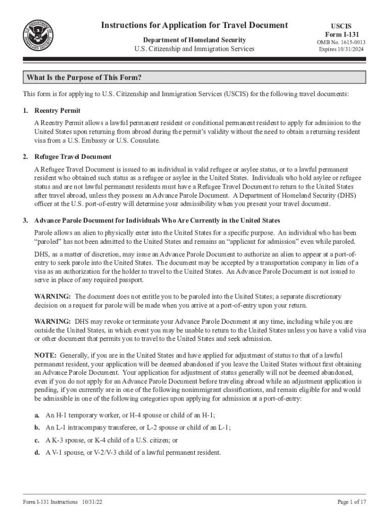  Instructions for Application for Travel Document D 2022-2024