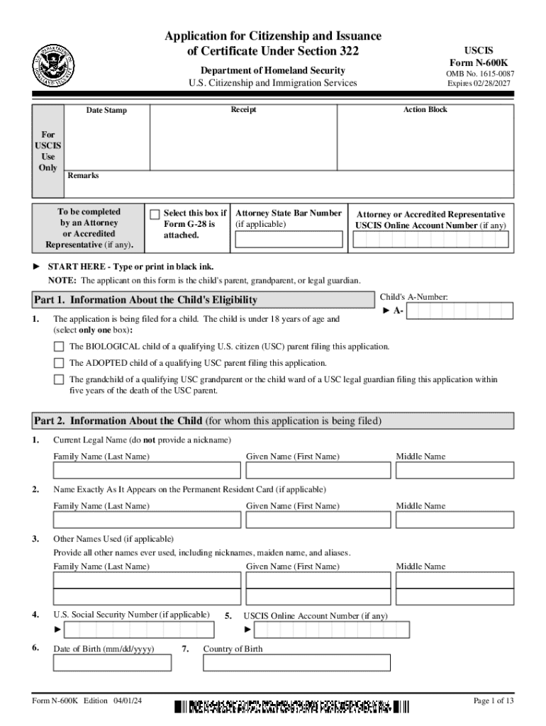  Application for Citizenship and Issuance of Certif 2024