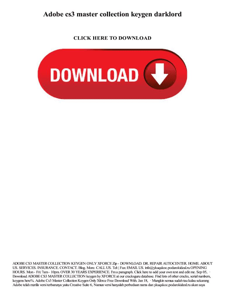 Adobe Cs3 Master Collection Key Generator  Form
