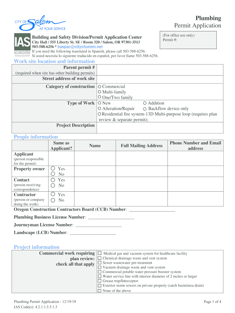  Building and Safety DivisionPermit Application Center 2019