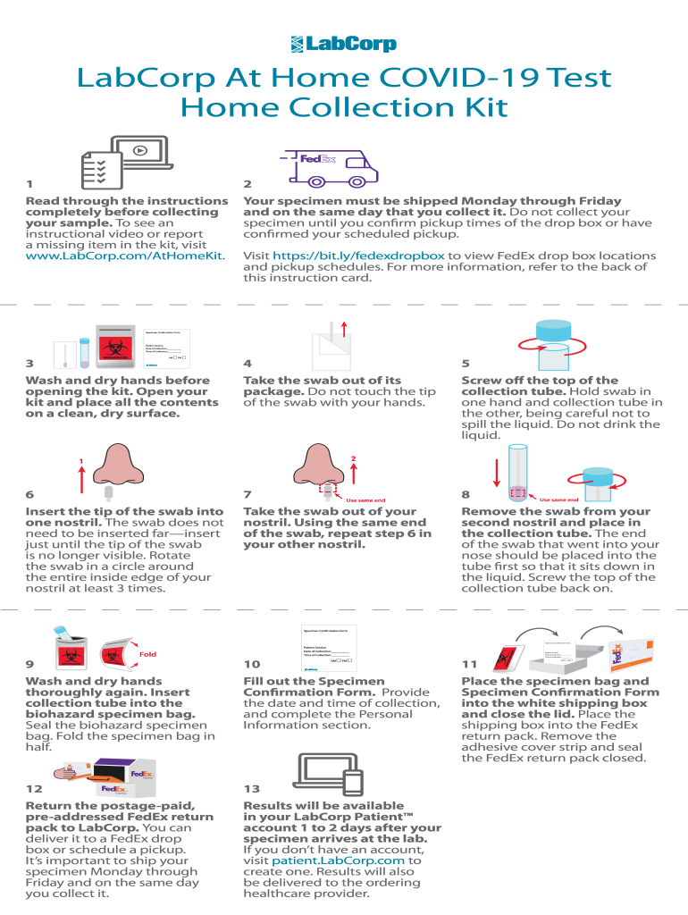 Labcorp Covid Test Results PDF  Form