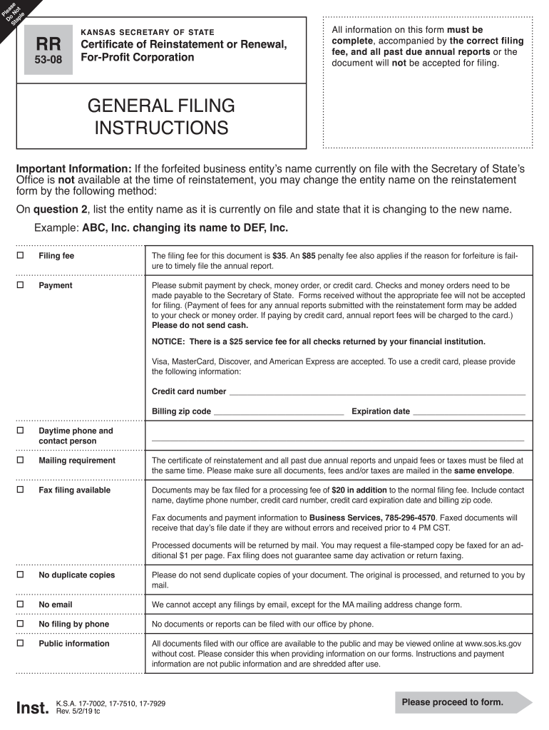  Complete, Accompanied by the Correct Filing 2019