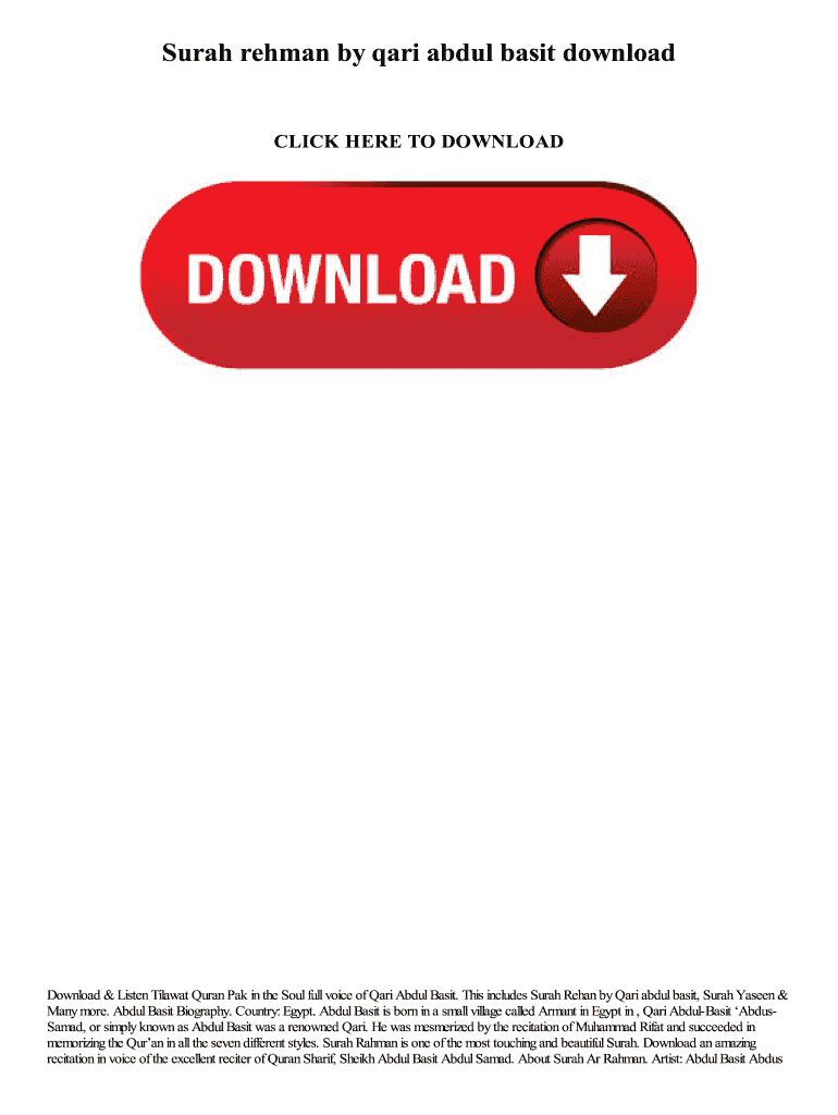 Download Surah Rahman by Qari Abdul Basit  Form