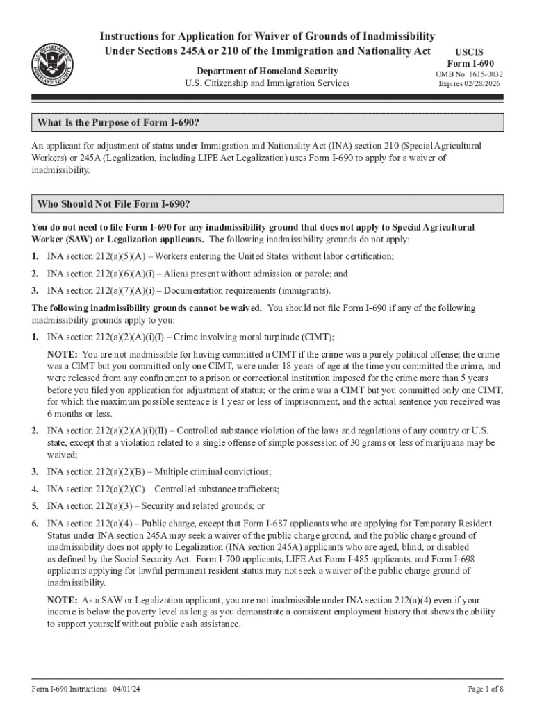  Form I 690 Instructions 2024