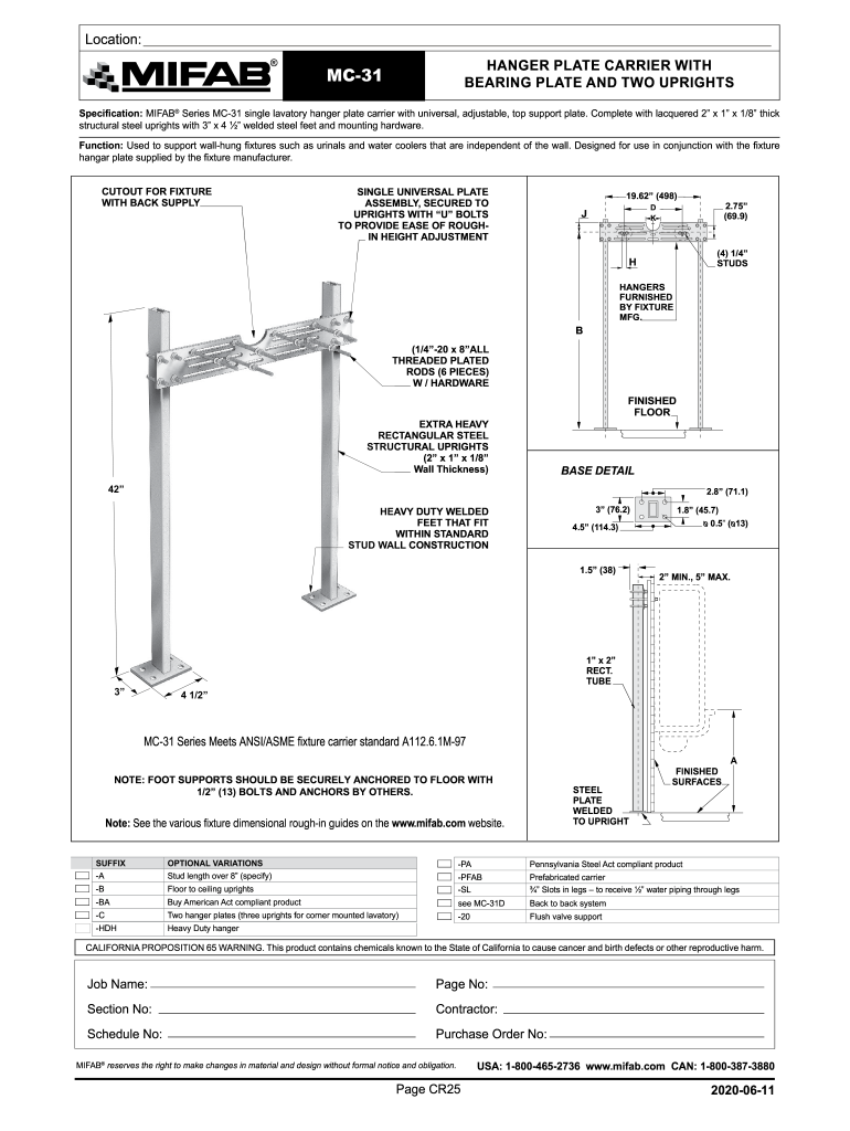  HANGER PLATE CARRIER with BEARING PLATE and 2020-2024