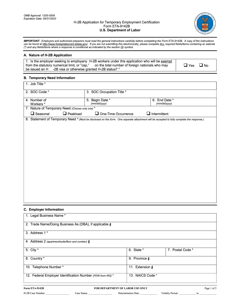 H 2b Application  Form
